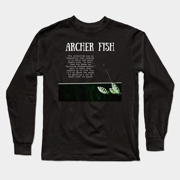Animal Facts - Archer Fish Long Sleeve T-Shirt by Animal Facts and Trivias